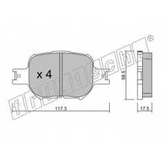 fri.tech. Σετ τακάκια 630.0 ECE, APPROVED