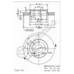 BRECO Δισκόπλακα BS 8522 COMBO (71_) 1994-2001, TIGRA (95_) 1994-2000