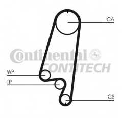 CONTITECH Ιμάντας Χρονισμού CT866 STD 1168 8000, CALIBRA A (85_) 1990-1997