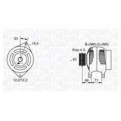 MAGNETI MARELLI Δυναμό & Εναλλάκτης Ρεύματος 063321340010 PALIO (178BX) 1996, PUNTO (176) 1993-1999, SIENA (178_) 1996-2003