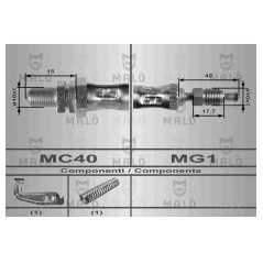 MALO Ελαστικοί σωλήνες φρένων (μαρκούτσια) 8687 PUMA (EC_) 1997-2002