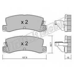 fri.tech. Σετ τακάκια 164.2 ECE, APPROVED