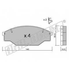 fri.tech. Σετ τακάκια 236.0 ECE, APPROVED