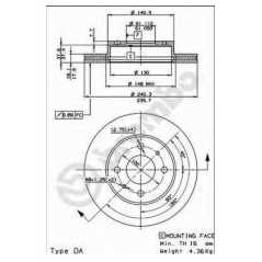 BRECO Δισκόπλακα BS 7991 100 NX (B13) 1990-1996, SUNNY II (N13) 1986-1991, SUNNY III (N14) 1990-1996