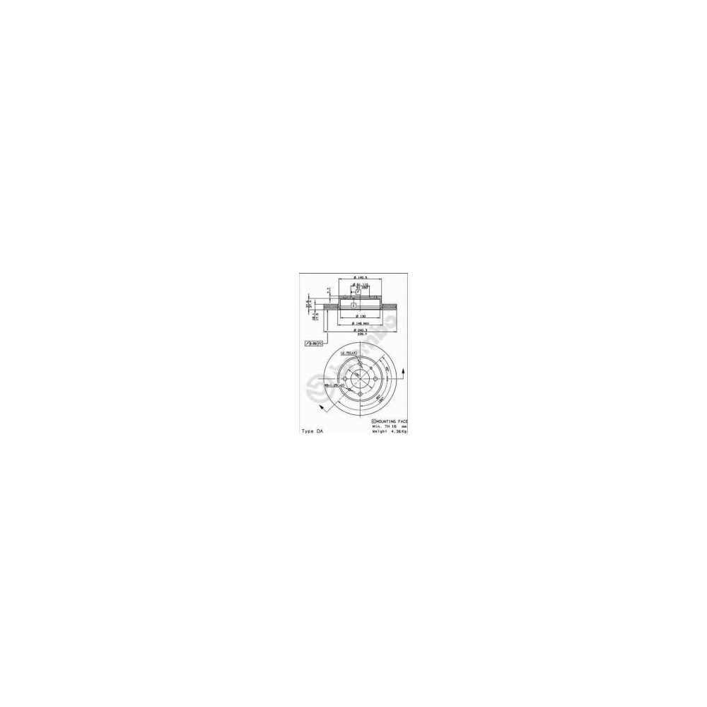 BRECO Δισκόπλακα BS 7991 100 NX (B13) 1990-1996, SUNNY II (N13) 1986-1991, SUNNY III (N14) 1990-1996