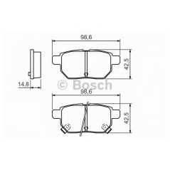 BOSCH Σετ τακάκια 0 986 494 328 04466 7601, 04466 5214, CT (ZWA1_) 2010, PRIUS (ZVW3_) 2009