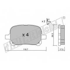 fri.tech. Σετ τακάκια 444.0 ECE, APPROVED