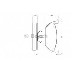 BOSCH Σετ τακάκια 0 986 424 364 BOSCH, BP, VW, AUDI, SEAT, SKODA, ATE