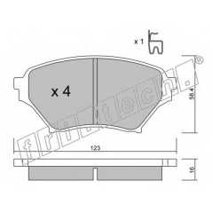 fri.tech. Σετ τακάκια 623.0 ECE, APPROVED