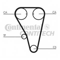 CONTITECH Ιμάντας Χρονισμού CT803 HTD 1257, 400 (RT) 1995-2000, 400 (XW) 1990-1995, 600 (RH) 1993-1999, 800 (XS) 1986-1999