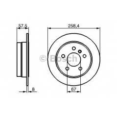 BOSCH Δισκόπλακα 0 986 479 235 CLASS (W169) 2004-2012, CLASS (W245) 2005-2011