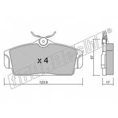 fri.tech. Σετ τακάκια 314.0 ECE, APPROVED