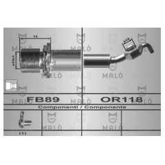 MALO Ελαστικοί σωλήνες φρένων (μαρκούτσια) 80447 TERIOS (J1) 1997-2005