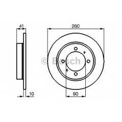 BOSCH Δισκόπλακα 0 986 478 898 CARISMA (DA_) 1995-2006, SPACE STAR (DG_A) 1998-2004, S40 I (VS) 1995-2003