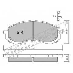 fri.tech. Σετ τακάκια 778.0 ECE, APPROVED