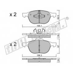 fri.tech. Σετ τακάκια 550.0 ECE, APPROVED