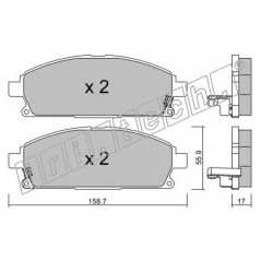 fri.tech. Σετ τακάκια 421.1 ECE, APPROVED