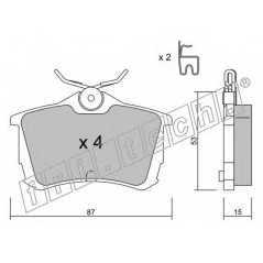 fri.tech. Σετ τακάκια 481.0 ECE, APPROVED