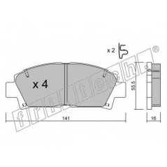 fri.tech. Σετ τακάκια 169.0 ECE, APPROVED