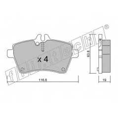 fri.tech. Σετ τακάκια 662.0 ECE, APPROVED