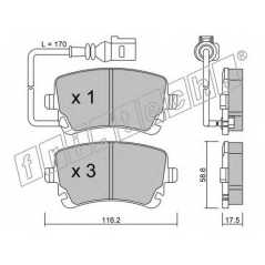 fri.tech. Σετ τακάκια 570.0 ECE, APPROVED