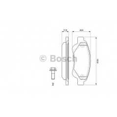 BOSCH Σετ τακάκια 0 986 494 065 C1 II 2014, 107 2005, 108 2014