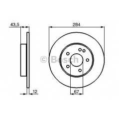 BOSCH Δισκόπλακα 0 986 478 262 CLASS (W202) 1993-2000