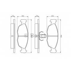 BOSCH Σετ τακάκια 0 986 424 410 XSARA (N1) 1997-2005, 106 II (1) 1996