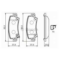 BOSCH Σετ τακάκια 0 986 424 790 04466 0202, 04466 0207, 04466 0211, 04466 0216