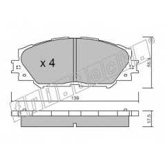 fri.tech. Σετ τακάκια 763.0 ECE, APPROVED