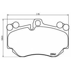 HELLA PAGID Σετ τακάκια 8DB 355 011-011 CAYENNE (955) 2002-2010