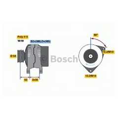 BOSCH Δυναμό & Εναλλάκτης Ρεύματος 0 124 425 028 ASTRA H GTC (L08) 2005, MERIVA 2003-2010