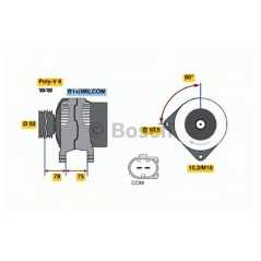 BOSCH Δυναμό & Εναλλάκτης Ρεύματος 0 124 525 026 3 (E46) 1998-2005, 5 (E60) 2003-2010, X3 (E83) 2004