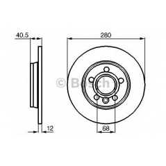 BOSCH Δισκόπλακα 0 986 478 871 BOSCH, SEAT, SKODA, VW, TRANSPORTER, IV, TD, TDI, VR