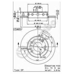 BRECO Δισκόπλακα BS 7339 190 (W201) 1982-1993