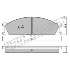 fri.tech. Σετ τακάκια 109.0 ECE, APPROVED