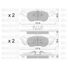 METELLI Σετ τακάκια 22-0291-0 FORD, FOCUS, DAW, DBW, DI, DFW, DNW, ECE, APPROVED