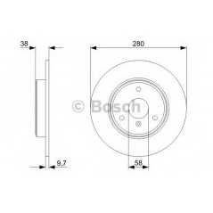 BOSCH Δισκόπλακα 0 986 479 305 BOSCH, MERCEDES, BENZ, SMART, FORTWO