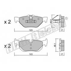 fri.tech. Σετ τακάκια 658.0 ECE, APPROVED