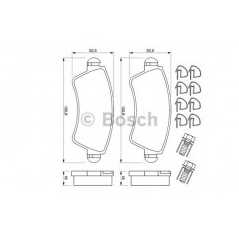 BOSCH Σετ τακάκια 0 986 424 801 XSARA (N1) 1997-2005, 206 CC (2D) 2000