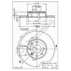 BRECO Δισκόπλακα BS 7572 OPEL, VAUXHALL, ASTRA