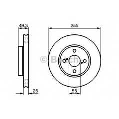 BOSCH Δισκόπλακα 0 986 479 085 43512 0207, 43512 1262