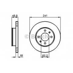 BOSCH Δισκόπλακα 0 986 479 286 51712 0750, 10 (IA) 2013, 10 (PA) 2007, PICANTO (BA) 2004, PICANTO (TA) 2011