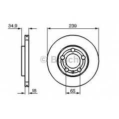 BOSCH Δισκόπλακα 0 986 479 036 FABIA 2006, FABIA (6Y2) 1999-2008, POLO (9N_) 2001-2012