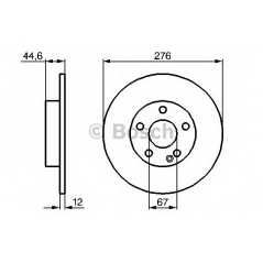 BOSCH Δισκόπλακα 0 986 479 185 CLASS (W169) 2004-2012