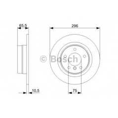 BOSCH Δισκόπλακα 0 986 479 306 1 (E81) 2004-2012, 1 (E87) 2003-2012, 3 (E90) 2005-2011, X1 (E84) 2009