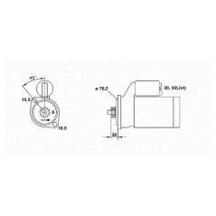 MAGNETI MARELLI Μίζα 943253156010 FELICIA I (6U1) 1994-1998, FELICIA II (6U1) 1998-2001