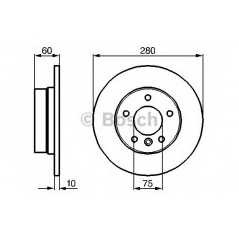 BOSCH Δισκόπλακα 0 986 478 561 3 (E36) 1990-1998, 3 (E46) 1998-2005