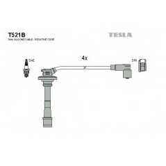 TESLA Μπουζοκαλώδια & Εξαρτήματα Σύνδεσης T521B CARINA II (_T17_) 1987-1992, COROLLA (_E9_) 1987-1994