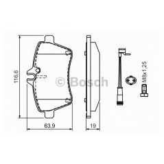 BOSCH Σετ τακάκια 0 986 494 087 CLASS (W169) 2004-2012